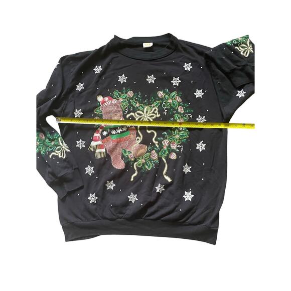 Holiday Time Womens/Unisex Teddy Bear Size Large Christmas Sweater - Picture 4 of 7